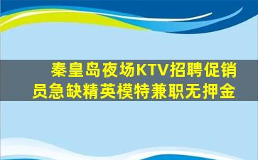 秦皇岛夜场KTV招聘促销员急缺精英模特兼职无押金